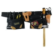 RAVEN 12 Pocket Black Suede Tool Belt | 7 17.8 cm & 4.75 12.1 cm Pockets | Cut-Resistant Pocket | Heavy-Duty Construction | Adjustable Belt up to 48 121.9 cm