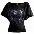 thumbnail image 1 of RAVEN HEART - Boat Neck Bat Sleeve Top Black, 1 of 2