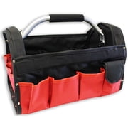 RAVEN Rigid Frame Tool Bag | 14 Pockets & Large Center Compartment | Metal Tape Holders | 16 x 7.5 x 10.25 40.6 x 19.1 x 26 cm | Approx. 3 lbs 1.36 kg | Ideal for Construction & DIY Projects