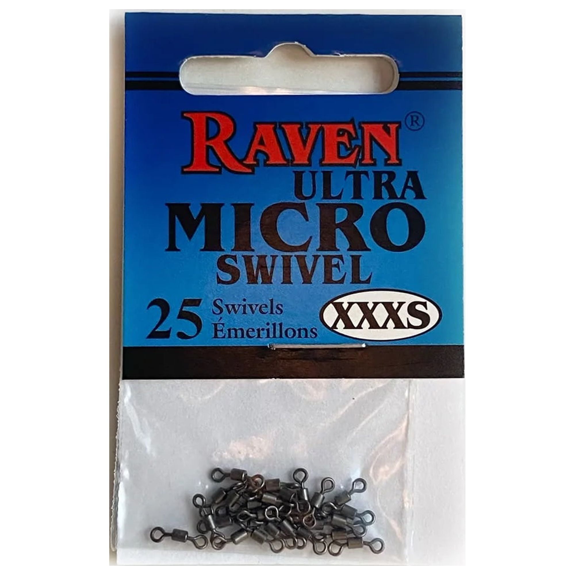 RAVEN ULTRA 25 PACK MICRO FISHING SWIVELS SIZES 1X-4X
