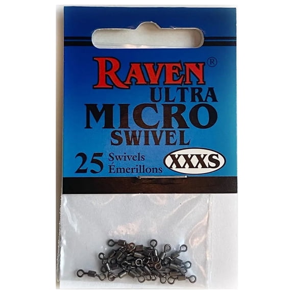 RAVEN ULTRA MICRO FISHING SWIVELS SIZES 1X-4X (XXXS)
