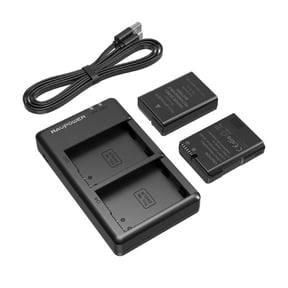 RAVPOWER RP-BC002 Battery Charger & 2 Rechargeable Li-ion Battery For Nikon PB28