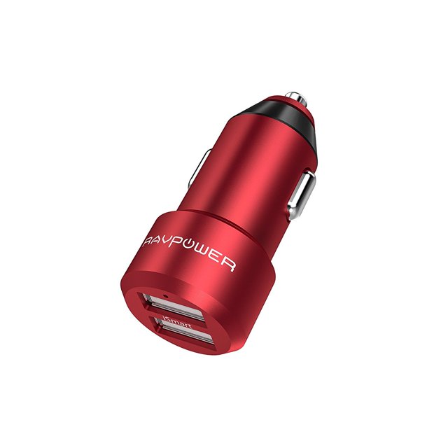 RAVPower 24W 4.8A Aluminum Alloy Dual USB Car Charger with iSmart