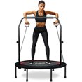 RAVS 40'' inch Black Foldable Mini Trampoline Rebounder for Kids and Adults with Height