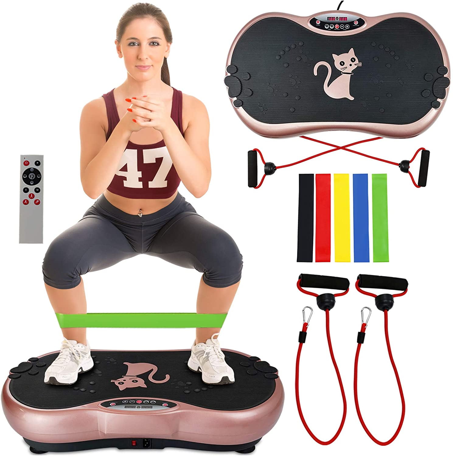 RAVS Gold Exercise Workout Fitness Plateform Vibration Plate with
