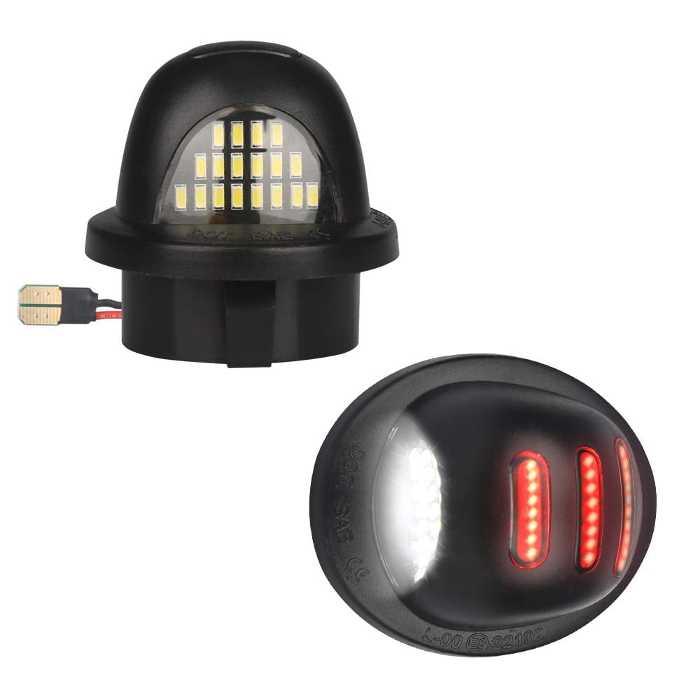 Bright Red & White LED License Plate Lights For Ford Trucks – Easy Plug & Play Upgrade (F150, F250, Super Duty, Raptor, Ranger & More)