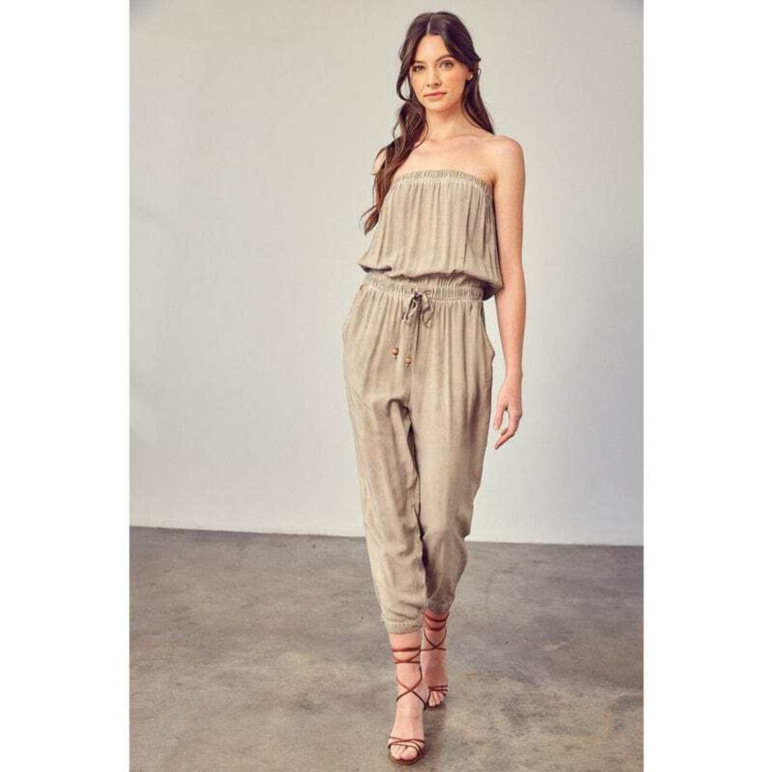 Graze Striped Tube Top Jumpsuit main image 1