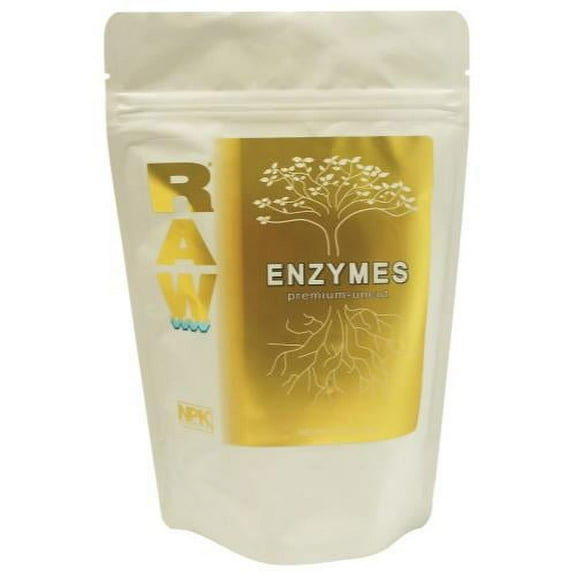 RAW - Enzymes, for Flushing root zone, cleaning roots, breakdown dead or dying material in Soil, for horticultural purposes, Indoor Outdoor use 8 oz