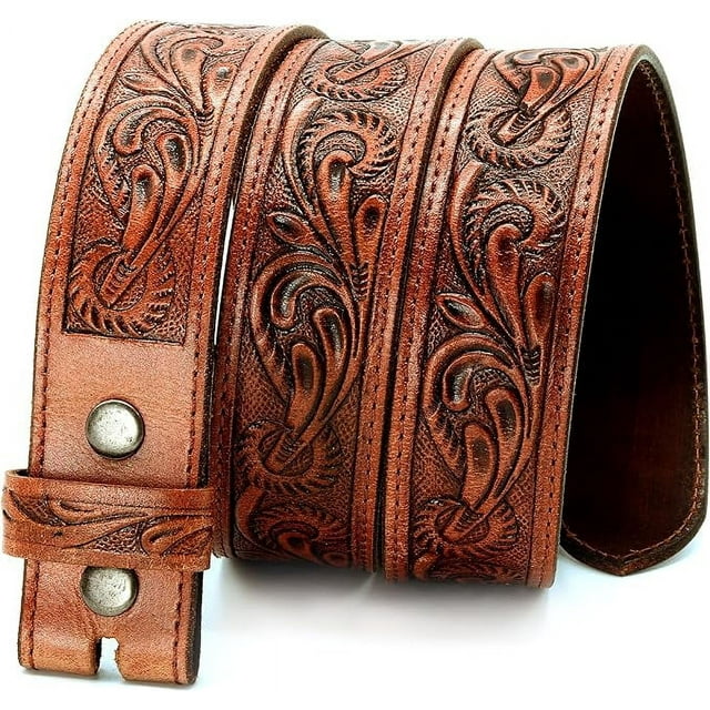 RAW HYD Leather Western Belts for Men, Cowboy Belts for Men, Mens