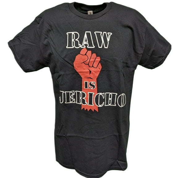 RAW IS Chris Jericho Red Fist Mens Black T-shirt 2XL