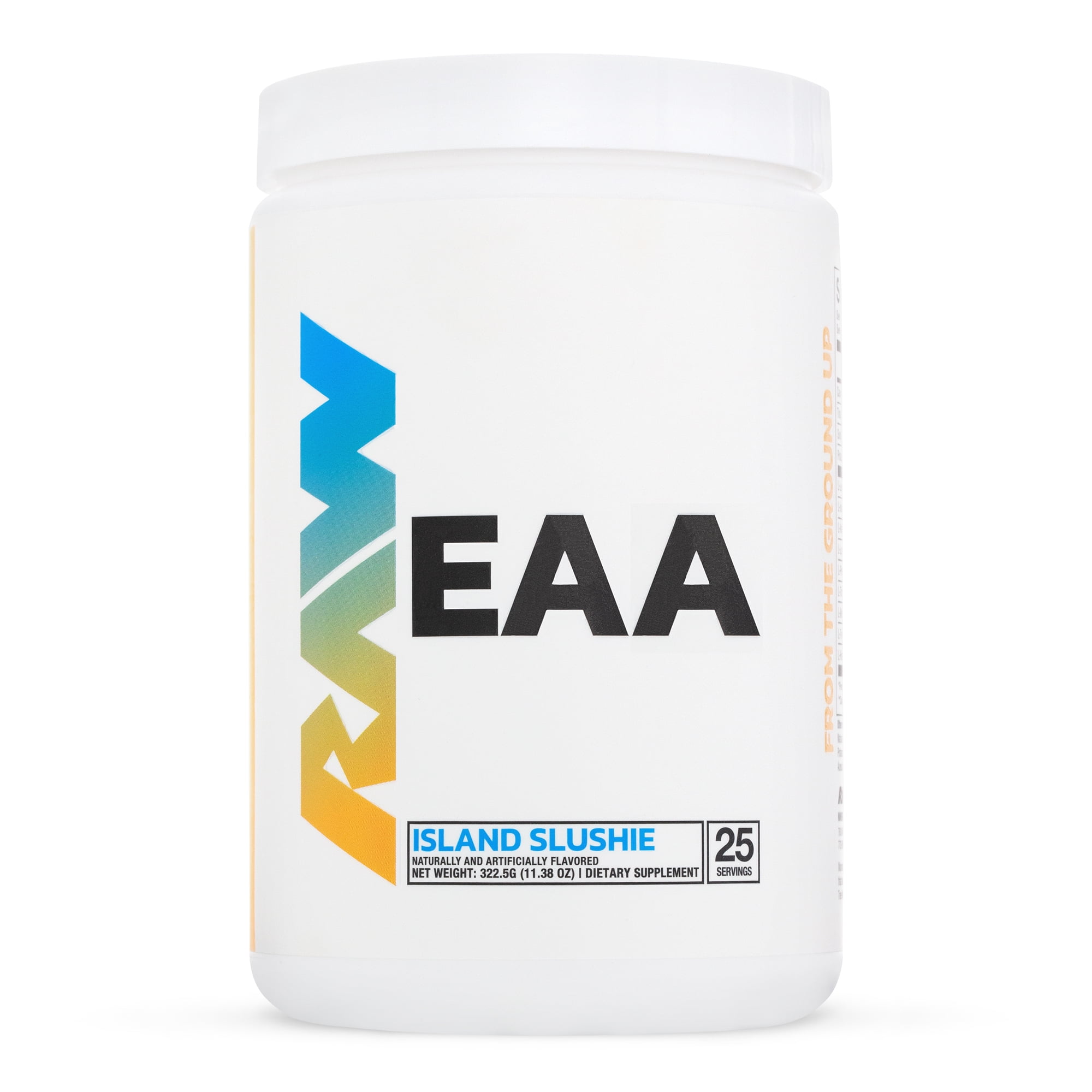 RAW Nutrition EAA Essential Amino Acids Powder Supplement, Island