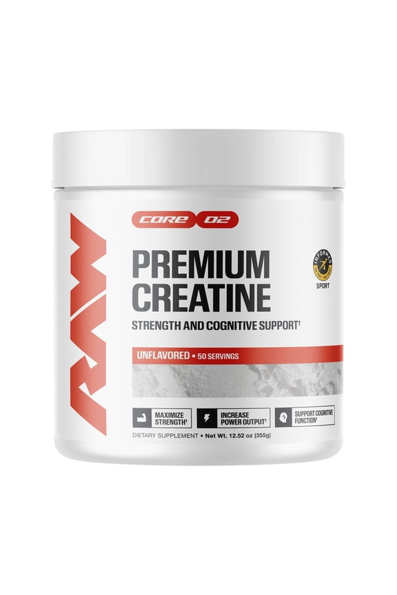 Essential 100% Pure Creatine Monohydrate Powder, Unflavored, 50 Servings