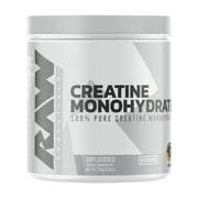 RAW Nutrition Essential 100% Pure Creatine Monohydrate, Unflavored, 8.81 oz, 50 Servings