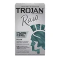 thumbnail image 1 of RAW Pure Feel Non-Latex Polyurethane Silky Smooth Lubricated Condoms(10 Condoms (Retail Box), 1 of 1