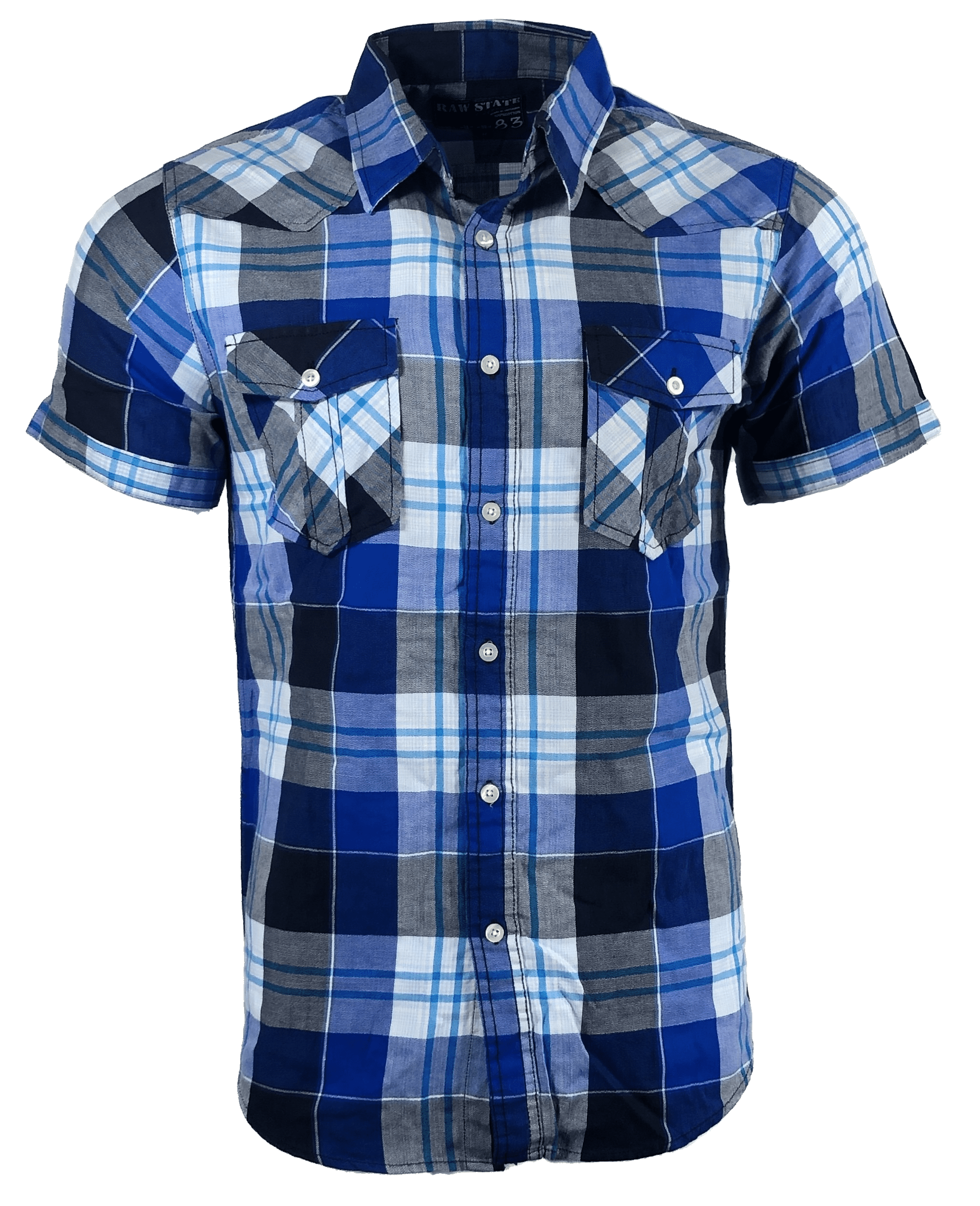 Camicia Uomo Affliction RAW STATE - Manica Lunga In Cotone, Bottoni, Colore Verde Multicolor