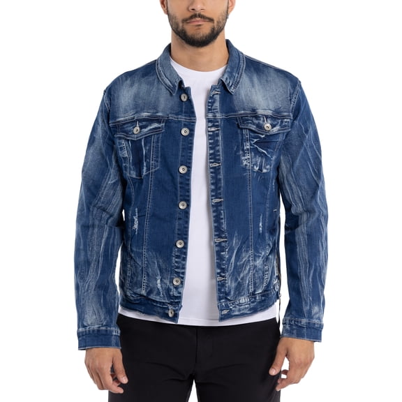 RAW X Mens Denim Jacket, Blue, 2XL
