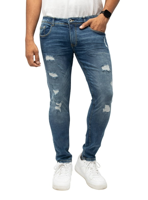 mens stone washed jeans