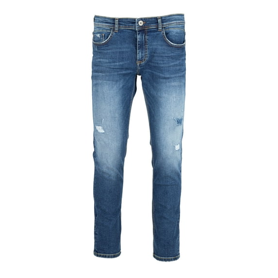 RAW X Men's Skinny Fit Stretch Jeans, Fashion Rips Destroyed Distressed Washed Denim Jean Pants for Men, Tint