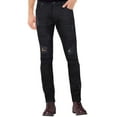 thumbnail image 1 of RAW X Men's Slim Fit Biker Jeans, Washed Ripped Distressed Moto Stretch Denim Pants, Jet Black, 30W x 30L, 1 of 8