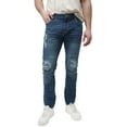 thumbnail image 1 of RAW X Mens Slim Fit Moto Jeans, Med Wash, 40X32, 1 of 7