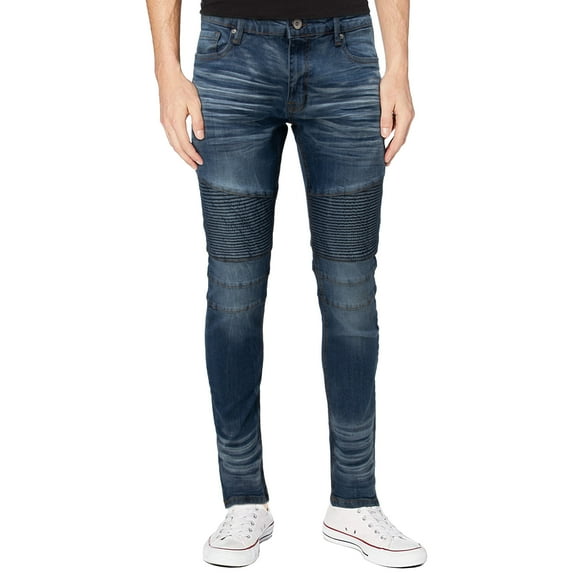 RAW X Mens RawX Moto Jeans, Dark Indigo, 40X32