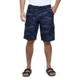 thumbnail image 1 of RAW X Mens Belted 12.5" Inseam Knee Length Cargo Shorts, Navy Camo, 36, 1 of 7