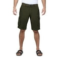 thumbnail image 1 of RAW X Mens Belted 12.5" Inseam Knee Length Cargo Shorts, Olive, 34, 1 of 7