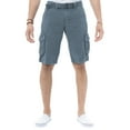 thumbnail image 1 of RAW X Mens Belted 12.5" Inseam Knee Length Cargo Shorts, Steel, 40, 1 of 4