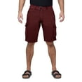 thumbnail image 1 of RAW X Mens Belted 12.5" Inseam Knee Length Cargo Shorts, Wine, 42, 1 of 7