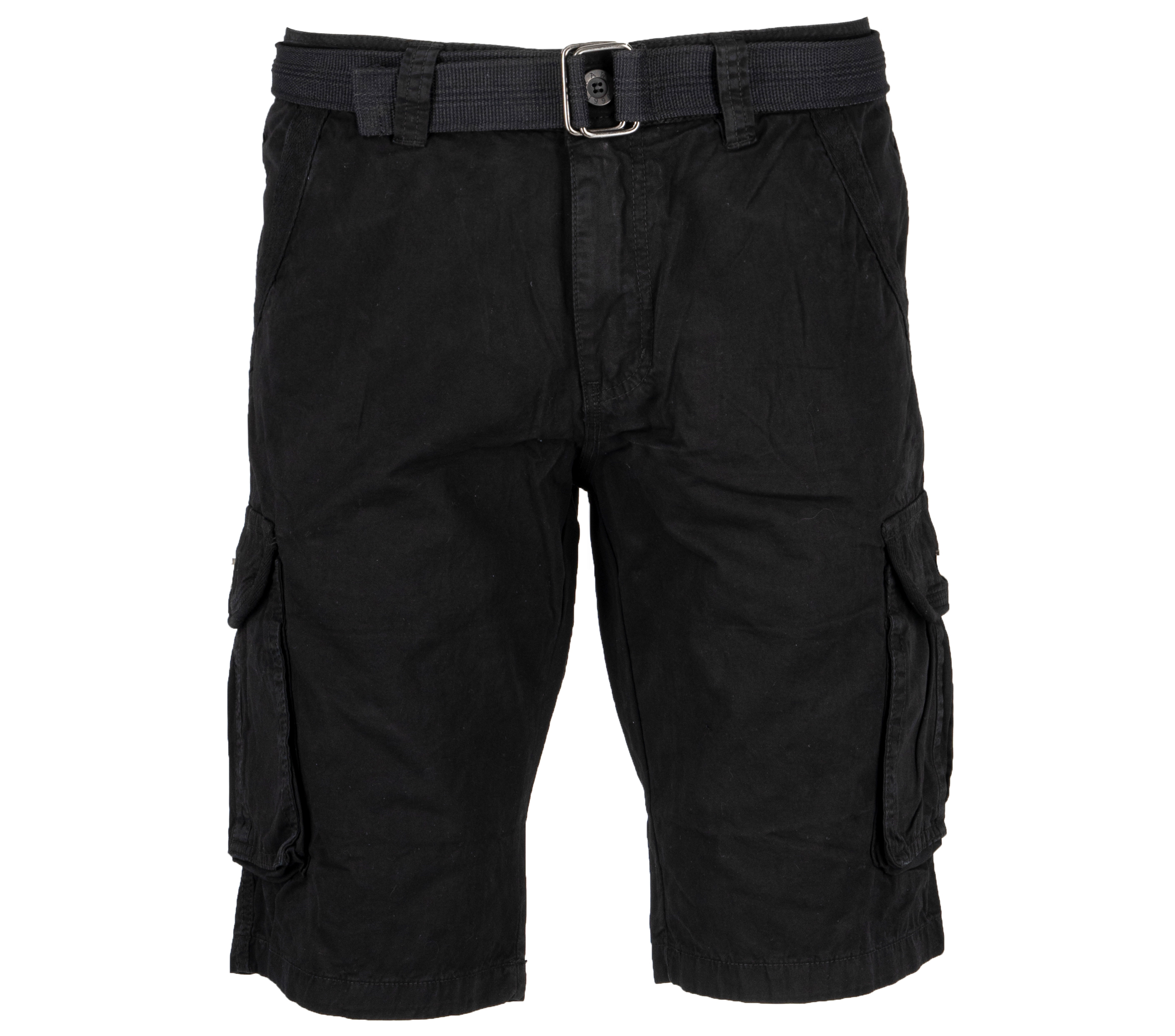 RAW X Mens Belted Cargo Shorts Relaxed Fit Casual Knee Length Cargo