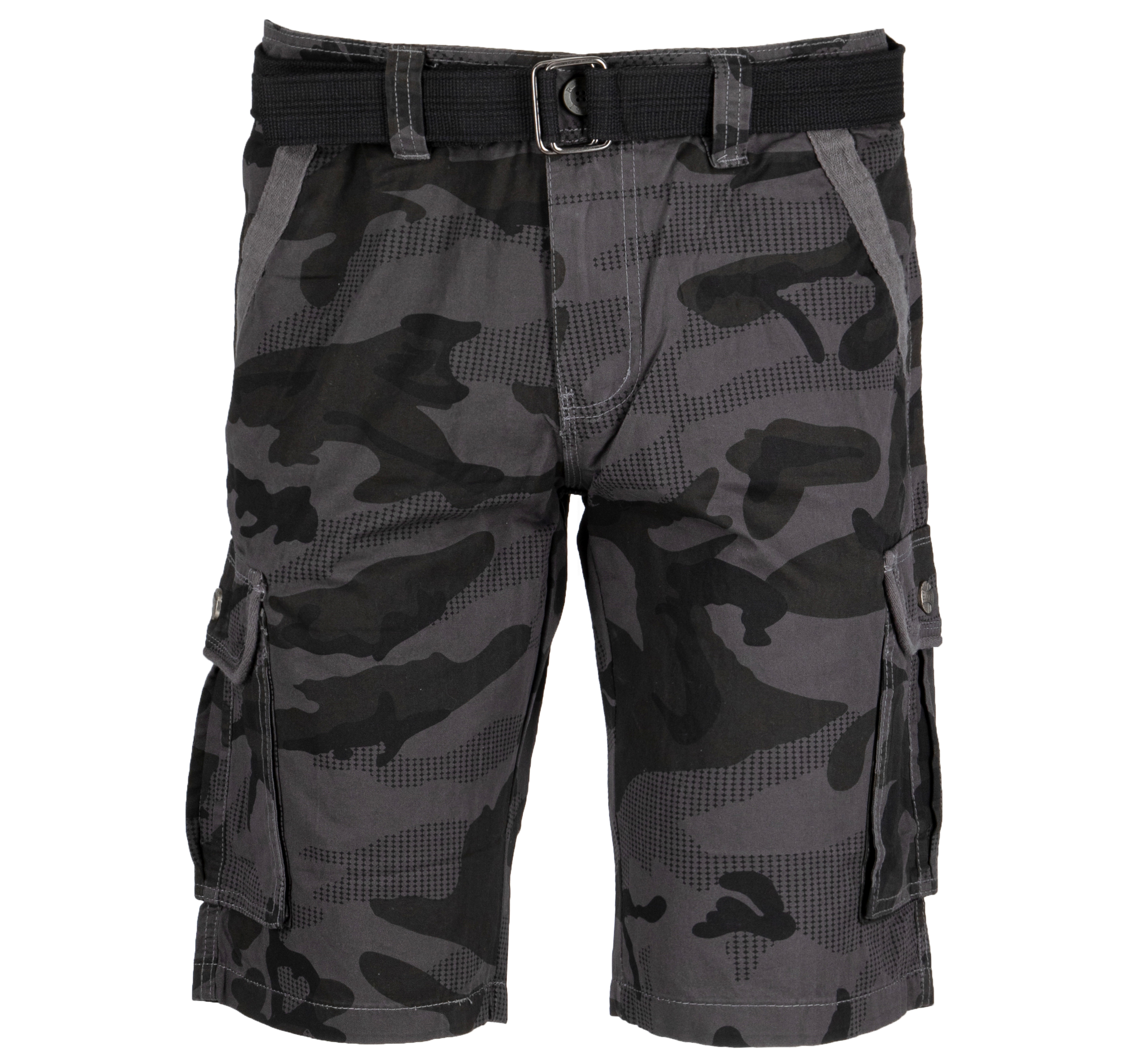 RAW X Mens Belted Cargo Shorts Relaxed Fit Casual Knee Length Cargo