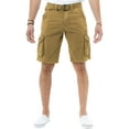thumbnail image 1 of RAW X Mens Belted 12.5" Inseam Knee Length Cargo Shorts, New Khaki, 44, 1 of 4