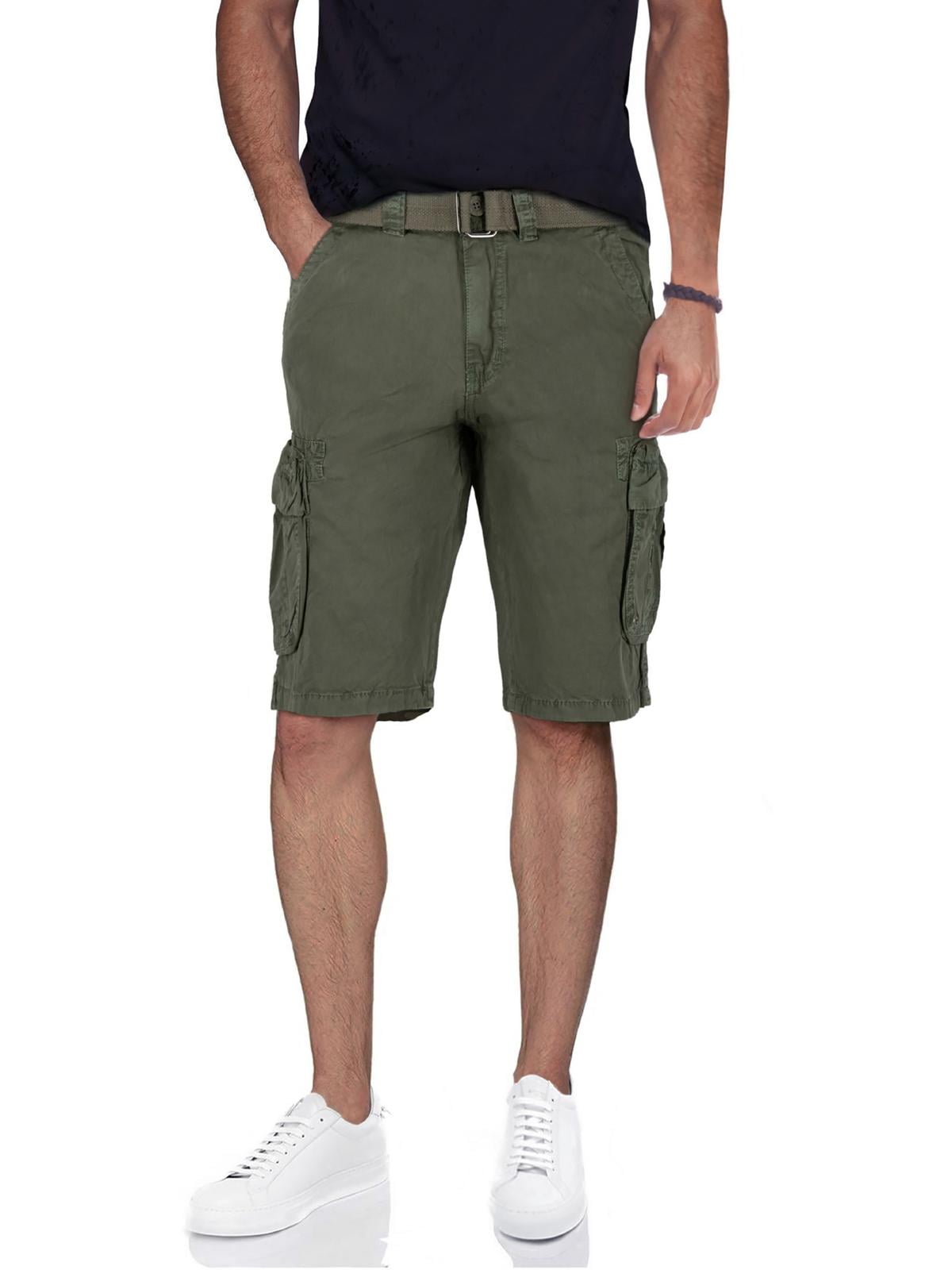 RAW X Mens Double Pocket 12" Inseam Cargo Shorts
