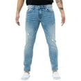 thumbnail image 1 of RAW X Mens RawX Contrast Neon Stitch Flex Jeans, Lt Stone, 40X32, 1 of 8