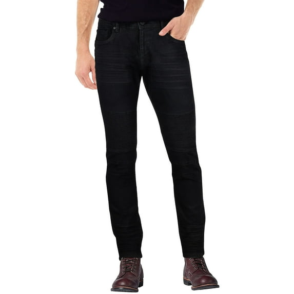 RAW X Mens RawX Moto Jeans, Jet Black, 36X32