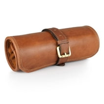 RAWHYD Leather Tobacco Pipe Pouch Case, Lightweight Smoking Pipe Pouch with Tobacco Holder, Brown