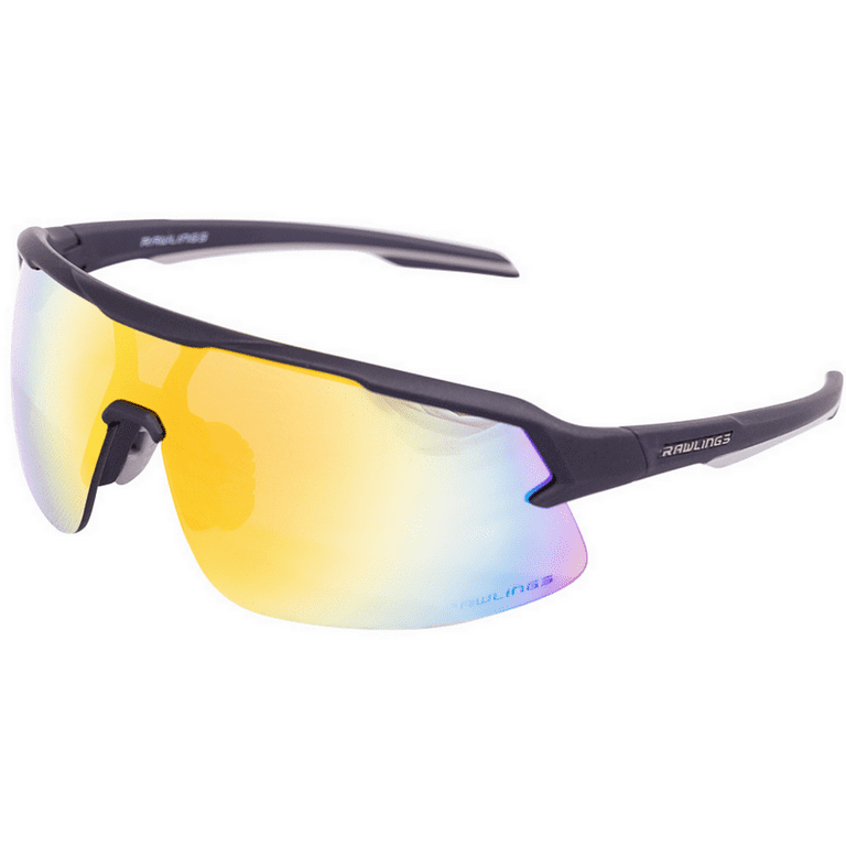 RAWLINGS RY134 Youth Baseball Shielded Sunglasses Lightweight Sports Youth  Sport - Black/Multi 