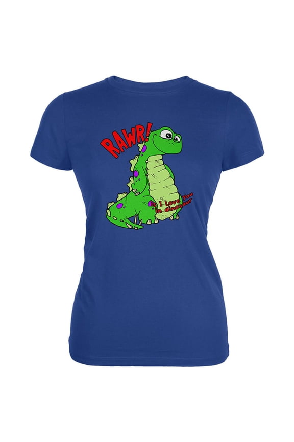 RAWR I Love You Dinosaur Juniors Soft T Shirt