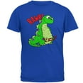 thumbnail image 1 of RAWR I Love You Dinosaur Mens Soft T Shirt Royal 3X-LG, 1 of 1