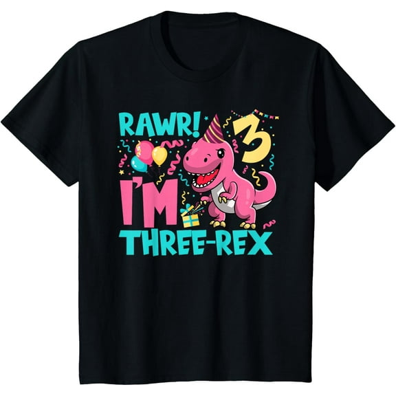 RAWR I'm Three Rex for 3 year old toddler 3 Rex Birthday Boys T-Shirt