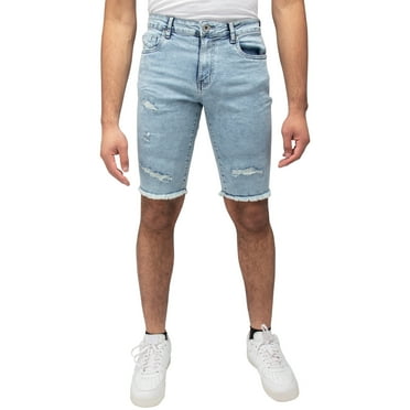 RAW X Men's Distressed Denim Shorts, Bleach, 32