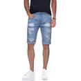 thumbnail image 1 of RAWX Men's Denim Shorts, Washed Ripped Distressed Destroyed Cut Off Slim Fit Jeans Short for Men (Cut Off Heavy Rips - Light Indigo Size 32), 1 of 6