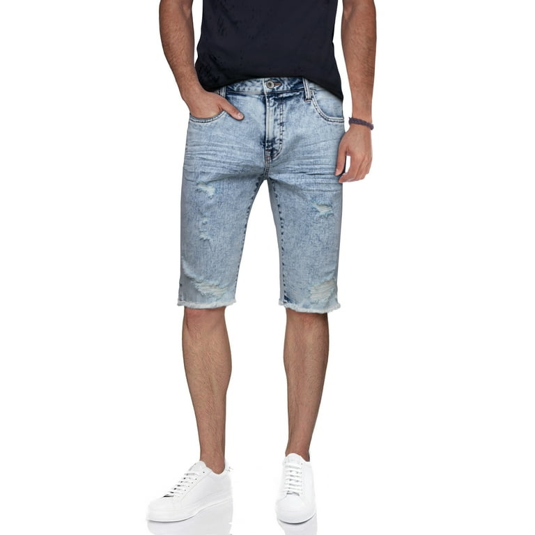 Mens frayed store denim shorts