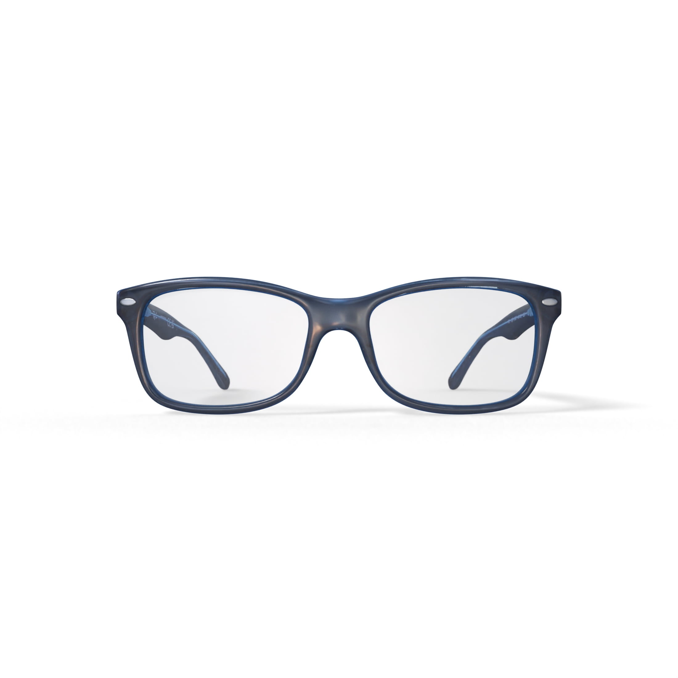 Ray-Ban Youth Size 46 0RY1555 Prescription Eyeglasses with Case, Blue on Blue Fluo/Demo Lens