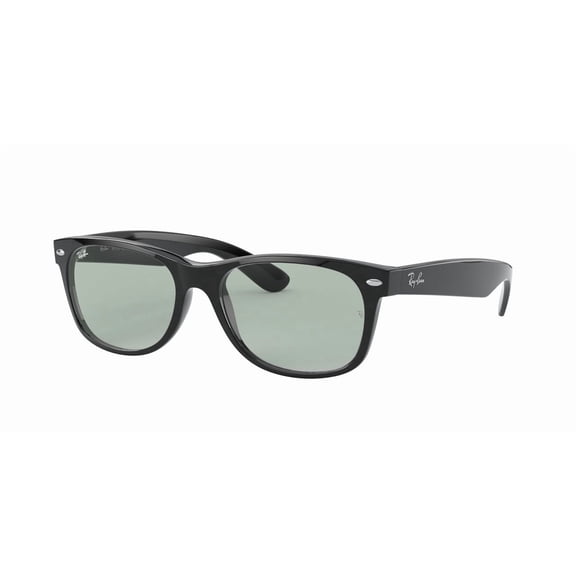 RAY-BAN RB2132F NEW WAYFARER CLASSIC LOW BRIDGE FIT Square Shape Sunglasses Black Frame | Light Grey Lens 55mm