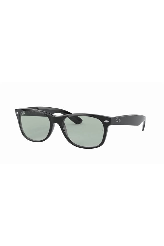 RB2132F NEW WAYFARER CLASSIC LOW BRIDGE FIT Square Shape Sunglasses Black Frame | Light Grey Lens 55mm