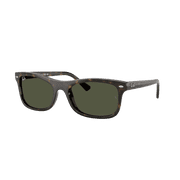 RAY-BAN RB2226 RB2226 Square Shape Sunglasses Polished Havanaa Frame | Green Lens 57mm