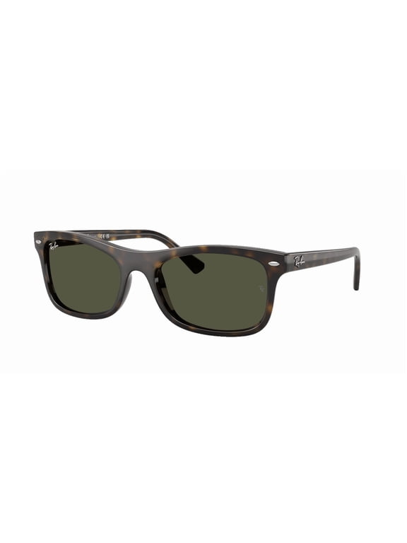 RB2226F RB2226F LOW BRIDGE FIT Square Shape Sunglasses Havana Frame | Green Lens 57mm