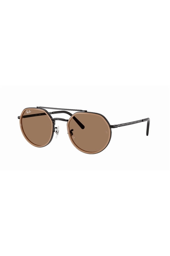 RB3765 RB3765 Square-Round Shape Sunglasses Black - Frame | Brown - Lens 53mm