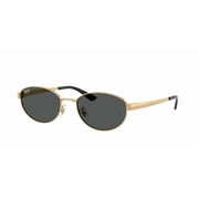 RAY-BAN RB3774D RB3774D Oval Shape Sunglasses Arista Gold Frame | Dark Grey - Lens 55mm